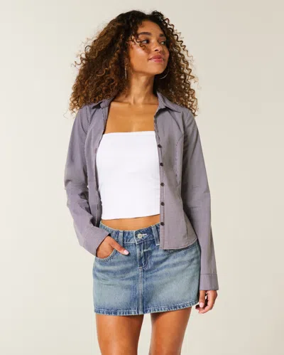 Hollister Embroidered Star Pocket Denim Mini Skort