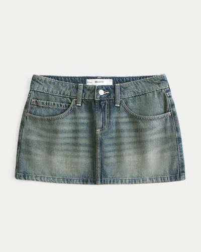 Hollister Low-rise Denim Mini Skirt In Multi