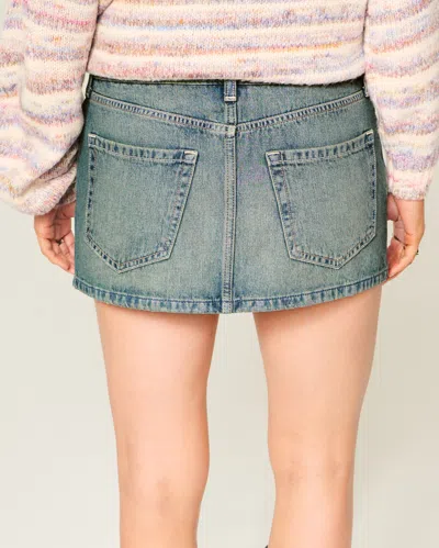 Hollister Low-rise Denim Mini Skirt In Multi