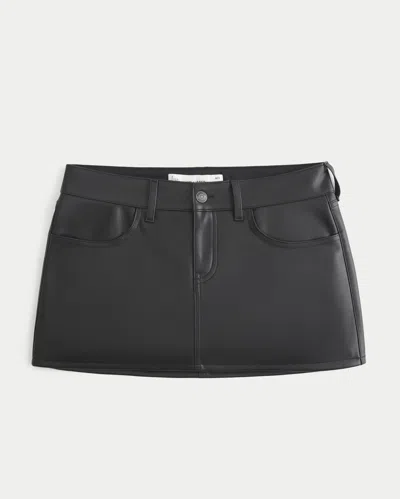 Hollister Faux Leather Mini Skort
