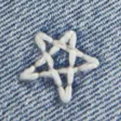 Hollister Low-rise Star Embroidered Denim Mini Skort In Blue