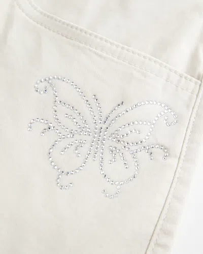 Hollister Low-rise Shine Butterfly Twill Mini Skort