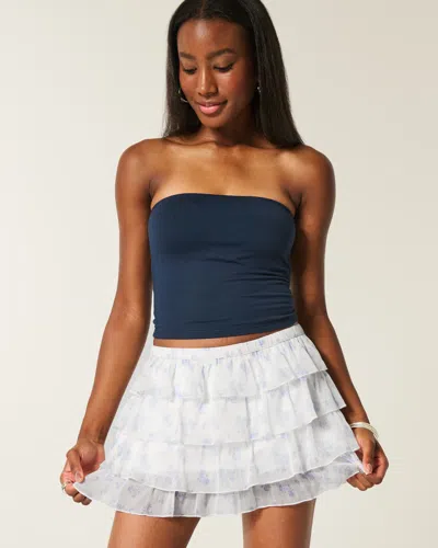 Hollister Tiered Chiffon Mini Skort