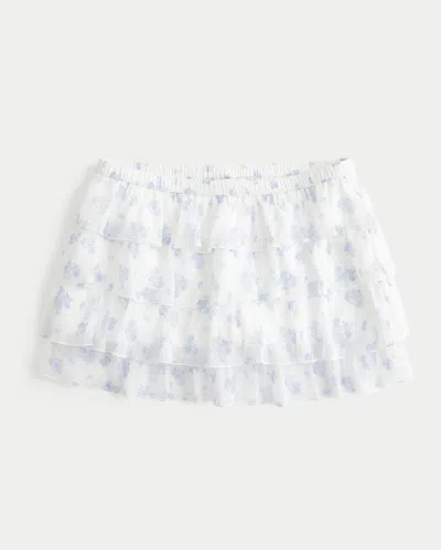 Hollister Tiered Chiffon Mini Skort