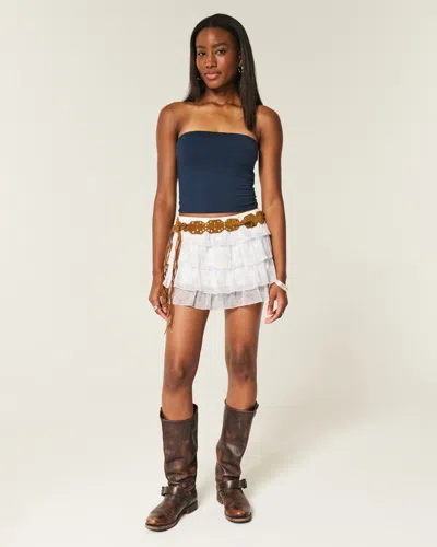 Hollister Tiered Chiffon Mini Skort
