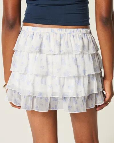 Hollister Tiered Chiffon Mini Skort