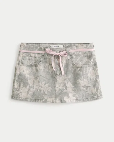 Hollister Low-rise Pink Shoelace Camo Mini Skort