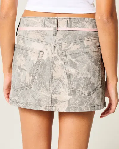 Hollister Low-rise Pink Shoelace Camo Mini Skort