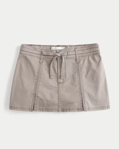 Hollister Pleated Mini Skirt In Brown