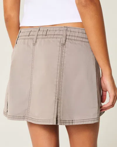 Hollister Pleated Mini Skirt In Brown