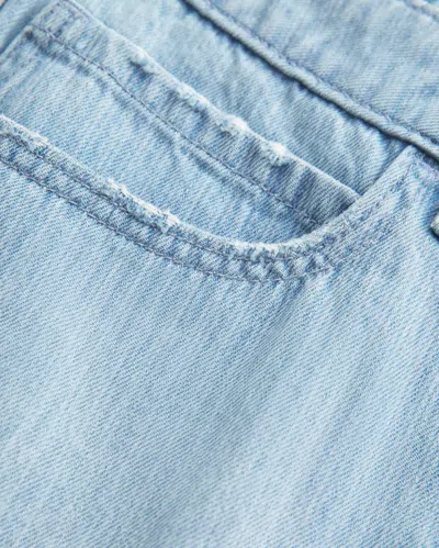 Hollister Low-rise Railroad Stripe Denim Mini Skort In White