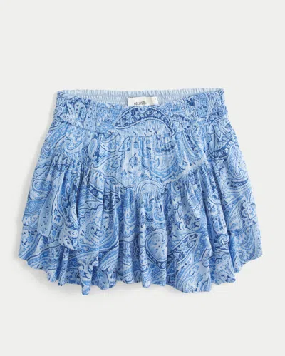 Hollister Asymmetrical Hem Tiered Mini Skort