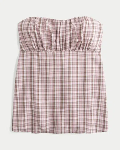 Hollister Easy Strapless Babydoll Top In Multi