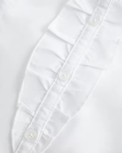 Hollister Tuxedo-style Stretch Poplin Shirt In White