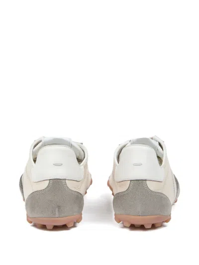 Maison Margiela Sneakers Sprinters In Suede And Leather With Vintage Finish In Neutral