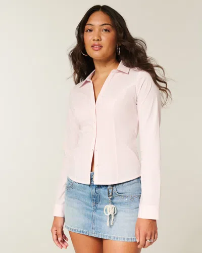 Hollister Stretch Poplin Button-through Shirt
