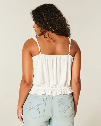 Hollister Easy Cinch Waist Blouse In White