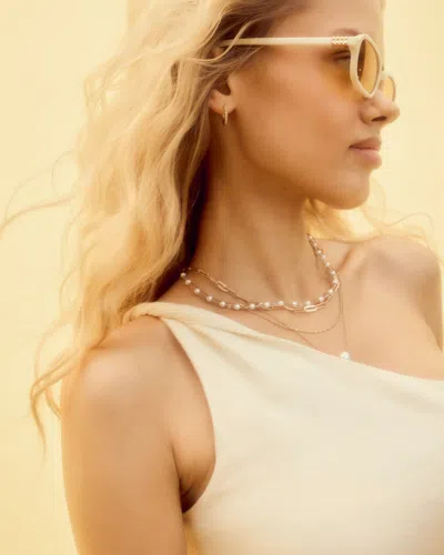 Hollister Linen-blend One-shoulder Top In Neutral