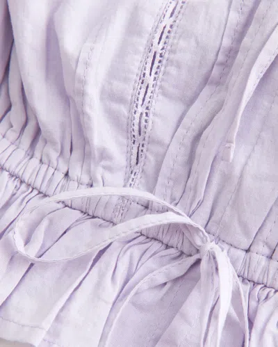 Hollister Easy Crop Strapless Lace Inset Tube Top In Purple