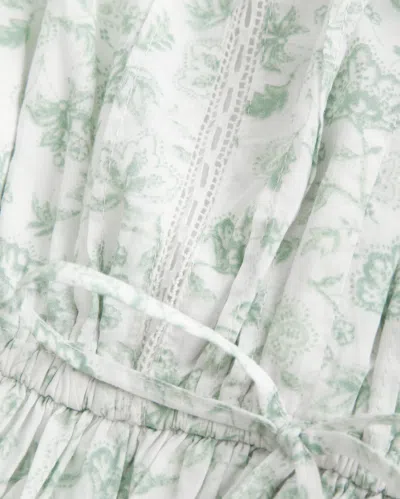 Hollister Easy Crop Strapless Lace Inset Tube Top In Green