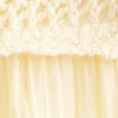 Hollister Easy Strapless Crochet Mix Babydoll Top In Neutral