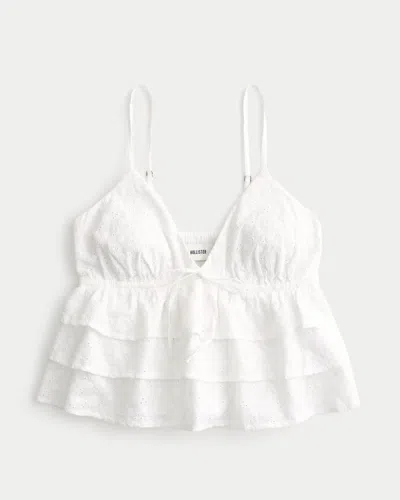 Hollister Easy Tiered Blouse In White