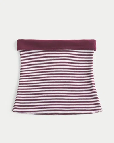 Hollister Taylor Reversible Tube Top In Burgundy