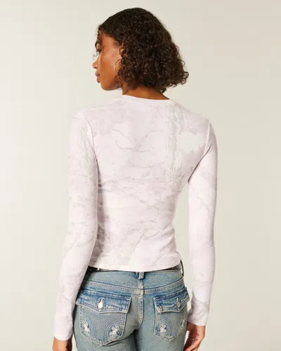 Hollister Long-sleeve Crew Baby Tee In Neutral