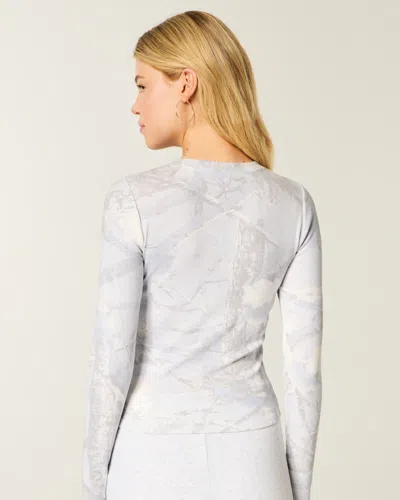 Hollister Long-sleeve Crew Baby Tee In Blue