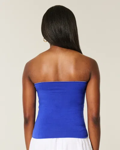 Hollister Taylor Reversible Tube Top In Blue