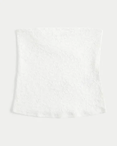 Hollister All-over Lace Tube Top In White
