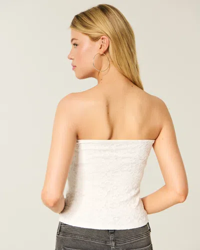 Hollister All-over Lace Tube Top In White