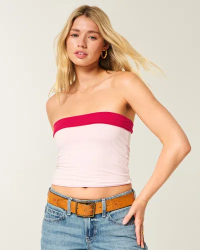 Hollister Taylor Seamless Fabric Reversible Tube Top In Red