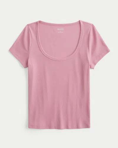 Hollister Scoop T-shirt In Pink