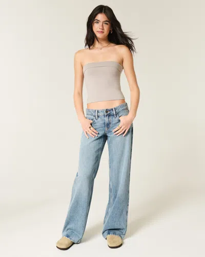 Hollister Taylor Tube Top In Neutral