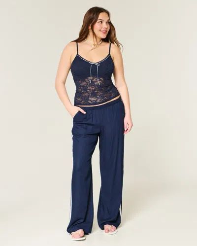 Hollister All-over Lace Cami In Blue