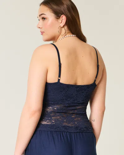 Hollister All-over Lace Cami In Blue