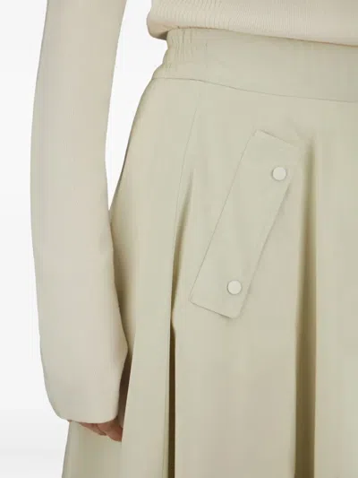 Herno Pleated Pocket-detail Skirt In Neutral