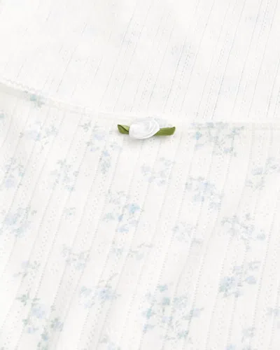 Hollister Pointelle Square-neck Top In White