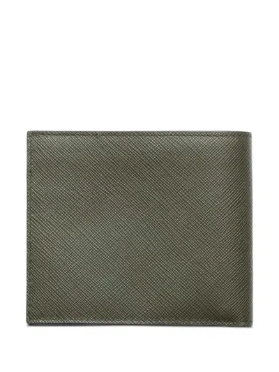 Prada Saffiano Leather Wallet In Brown