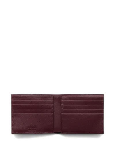Prada Saffiano Leather Wallet In Brown