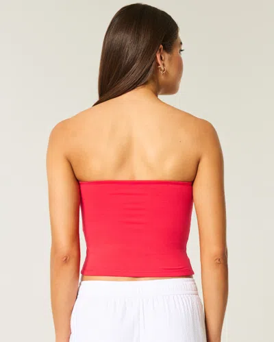 Hollister Soft Stretch Seamless Fabric Tube Top In Red