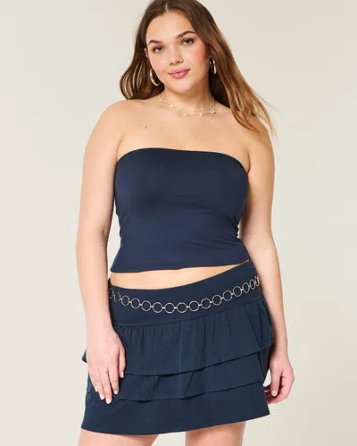 Hollister Soft Stretch Seamless Fabric Tube Top In Blue