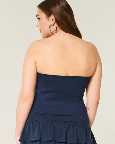 Hollister Soft Stretch Seamless Fabric Tube Top In Blue