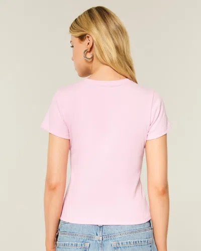 Hollister Short-sleeve Crew Baby Tee In Pink