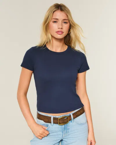 Hollister Short-sleeve Crew Baby Tee In Blue