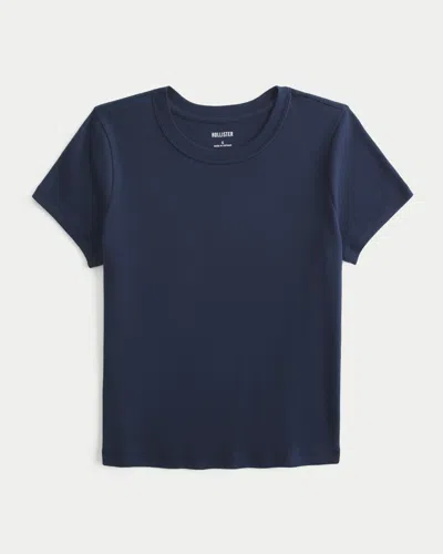 Hollister Short-sleeve Crew Baby Tee In Blue