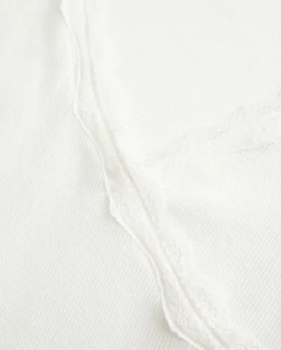 Hollister Long-sleeve Lace Trim Wrap Top In White