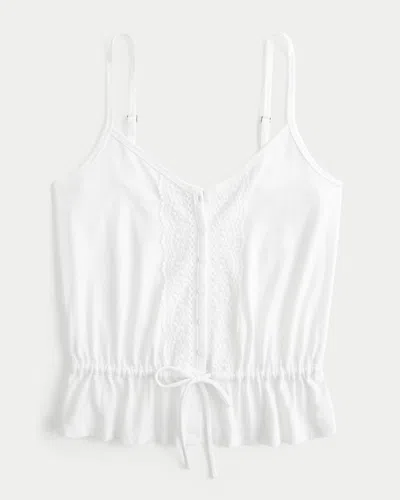 Hollister Lace Detail Peplum Top