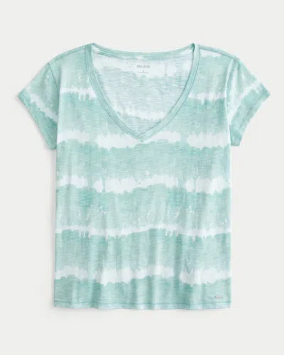 Hollister Easy V-neck T-shirt In Blue